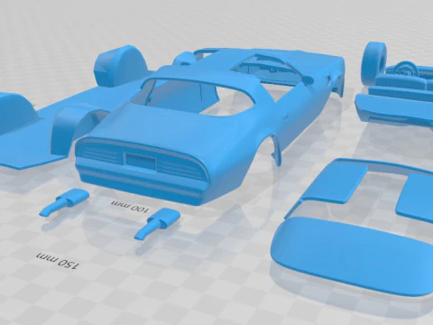 Pontiac Firebird Trans Am 1977 Printable Car 3D Print Model