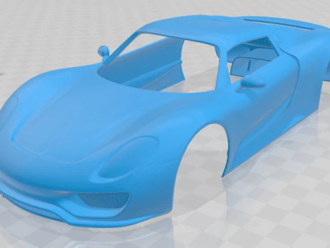 Porsche 918 Martini 2013 Carrozzeria stampabile Modello di stampa 3D