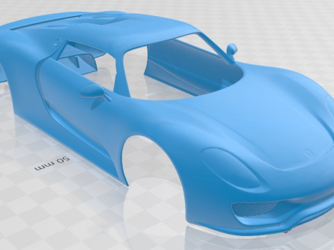 Porsche 918 Martini 2013 Printable Body Car Modèles 3D en vedette