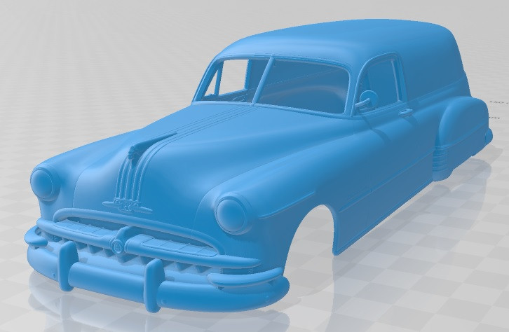 Pontiac Streamliner Six Sedan Delivery 1949 Printable Body Car Model do druku 3D .c4d .max .obj .3ds .fbx .stl .blend