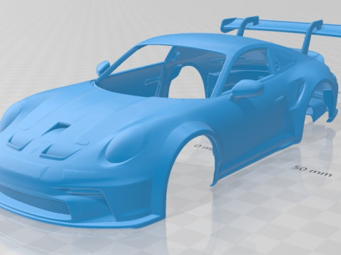 Porsche 911 GT3 Cup 2021 Printable Body Car 3D Print Model