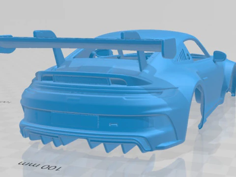 Porsche 911 GT3 Cup 2021 Printable Body Car 3D Print Model