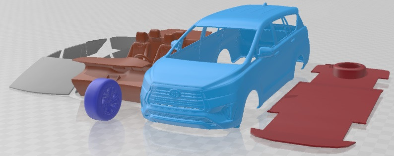 Toyota Inovva Kijang 2021 Printable Car Modelo de Impressão 3D .c4d .max .obj .3ds .fbx .stl .blend