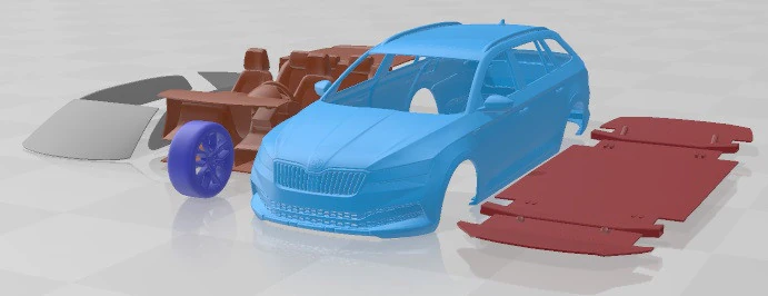Skoda Superb Scout 2020 Printable Car 3D Print Model .c4d .max .obj .3ds .fbx .stl .blend 
