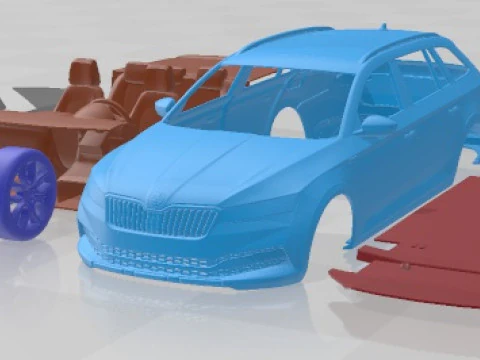 Автомобіль для друку Skoda Superb Scout 2020 3D Принт Модель