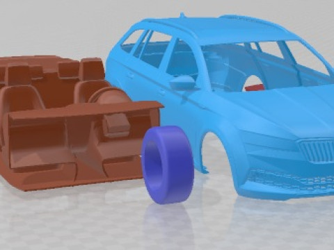 Skoda Superb Scout 2020 Printable Car Modèles 3D en vedette