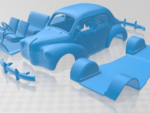 Renault 4CV 1955 Printable Car Modèles 3D en vedette