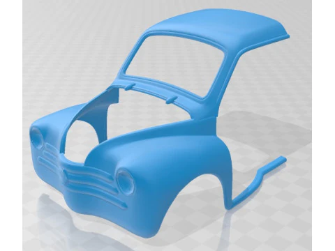 Renault 4CV 1955 Printable Car 3D Print Model