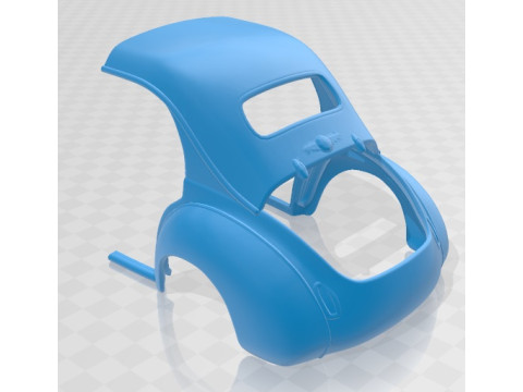Renault 4CV 1955 Printable Car Modelo de Impressão 3D