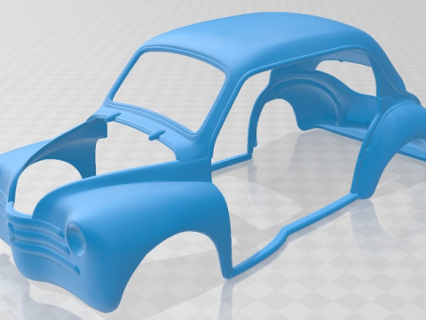 Renault 4CV 1955 Printable Car Modelo de Impressão 3D