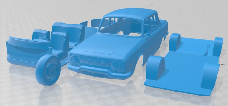 Renault 10 1965 Printable Car 3D printmodel .c4d .max .obj .3ds .fbx .stl .blend