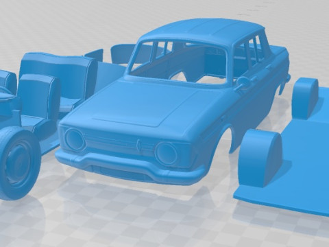 Renault 10 1965 Printable Car 3D 프린트 모델