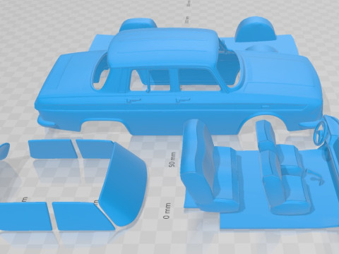 Renault 10 1965 Printable Car 3D printmodel