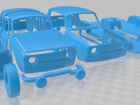 Renault 10 1965 Printable Car 3D Baskı Modeli