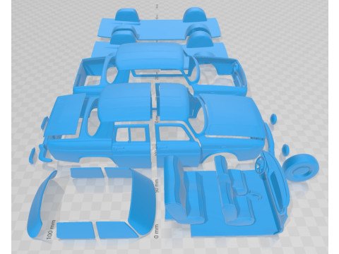 Renault 10 1965 Printable Car 3D Baskı Modeli