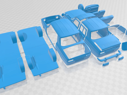 Renault 10 1965 Printable Car 3D Baskı Modeli