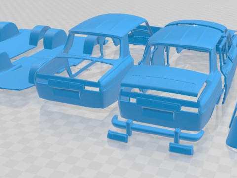 Renault 10 1965 Printable Car 3D Baskı Modeli