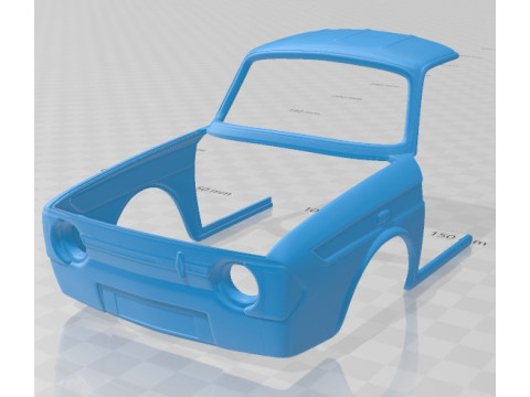 Renault 10 1965 Printable Car 3D Baskı Modeli