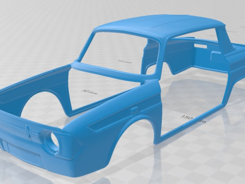 Renault 10 1965 Printable Car 3D Baskı Modeli