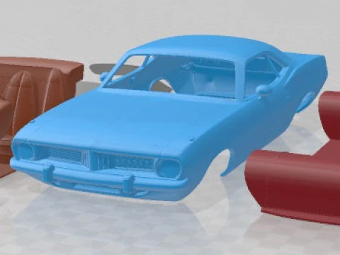 Carro para impress&atilde;o Plymouth Barracuda 1974 Modelo de Impressão 3D