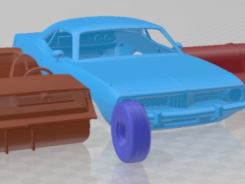 Plymouth Barracuda 1974 Printable Car 3D प्रिंट मॉडल
