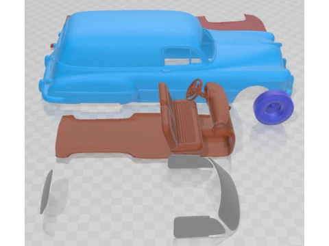 Pontiac Streamliner Six Sedan Delivery 1949 Printable Car 3D Print Model