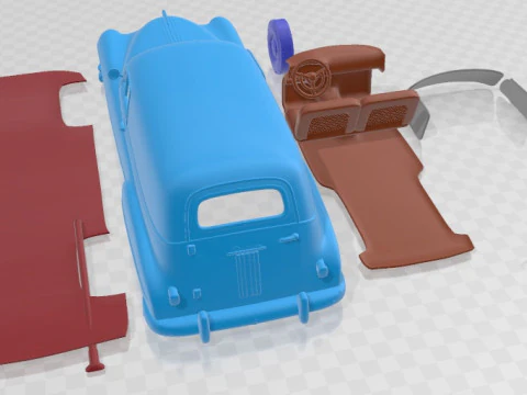 Pontiac Streamliner Six Sedan Delivery 1949 Printable Car 3D Print Model