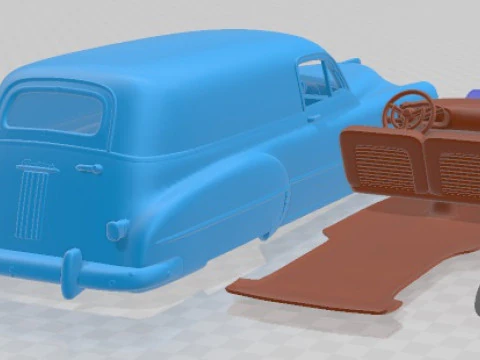 Pontiac Streamliner Six Sedan Delivery 1949 Printable Car 3D Print Model