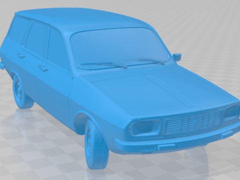 Renault 12 SW Printable Car Model do druku 3D