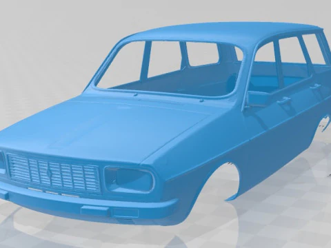 Renault 12 SW Yazdırılabilir Karoser Araba 3D Baskı Modeli