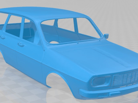 Renault 12 SW Printable Body Car 3D-Druckmodell