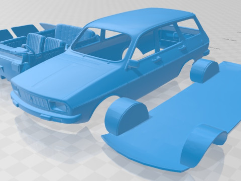 Renault 12 SW Printable Car 3D प्रिंट मॉडल