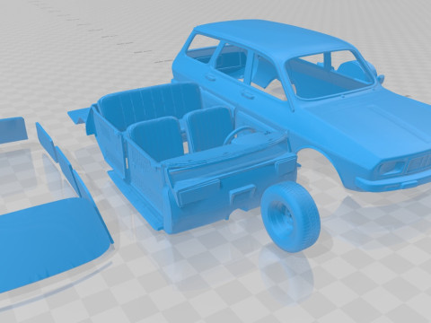 Renault 12 SW Printable Car Modelo de impresión 3D