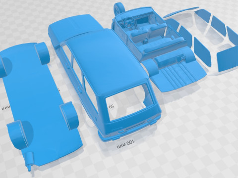 Renault 12 SW Printable Car Modelo de impresión 3D