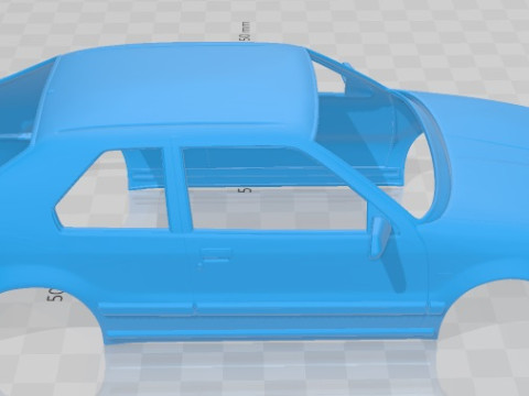 Renault 19 3 Doors 1988 Printable Body Car Modello di stampa 3D