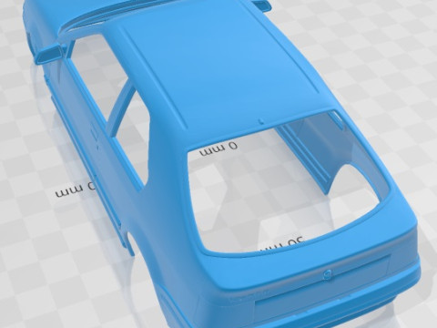 Renault 19 3 Doors 1988 Printable Body Car Modello di stampa 3D