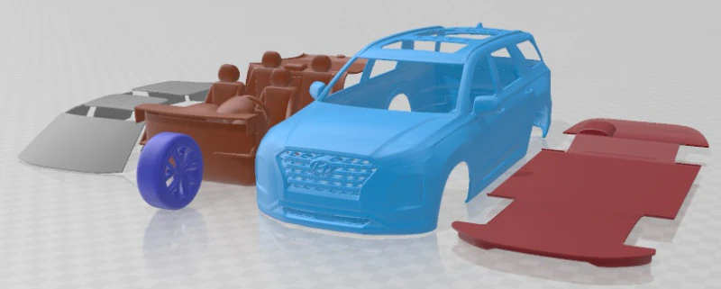 Hyundai Palisade 2020 Printable Car 3D Print Model .c4d .max .obj .3ds .fbx .stl .blend