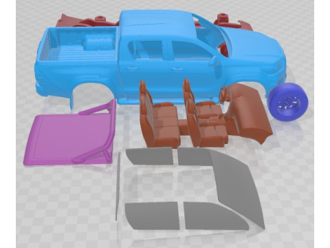 Toyota Hilux Invincible 2021 Printable Car Model do druku 3D