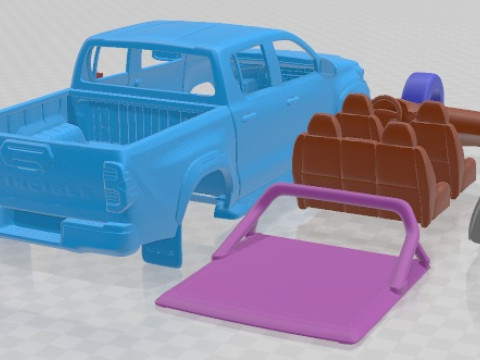 Toyota Hilux Invincible 2021 Printable Car Model do druku 3D
