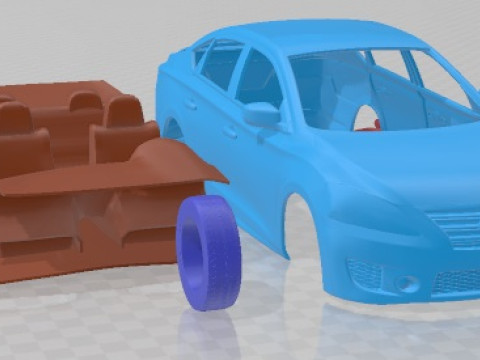 Nissan Sentra SR 2013 Printable Car 3D 프린트 모델