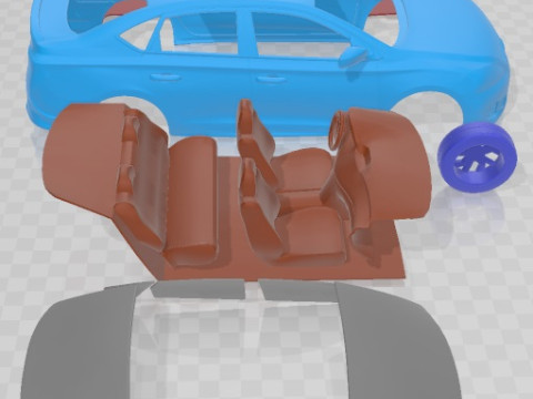 Nissan Sentra SR 2013 Printable Car 3D 프린트 모델