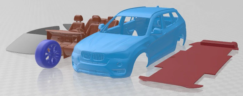 X3 2015 Printable Car 3D Print Model .c4d .max .obj .3ds .fbx .stl .blend
