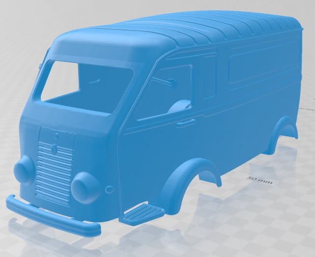 Renault Goelette Printable Body Van Model Cetak 3D .c4d .max .obj .3ds .fbx .stl .blend 