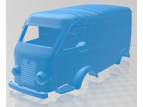 Renault Goelette Printable Body Van 3D Print Model