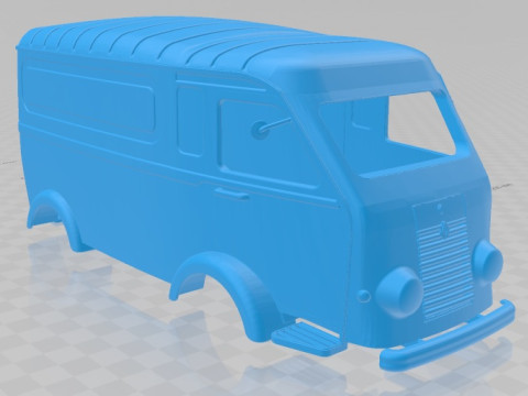 Renault Goelette Printable Body Van Model Cetak 3D