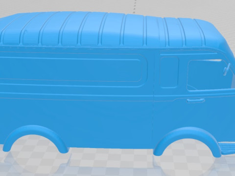 Renault Goelette Printable Body Van Model Cetak 3D
