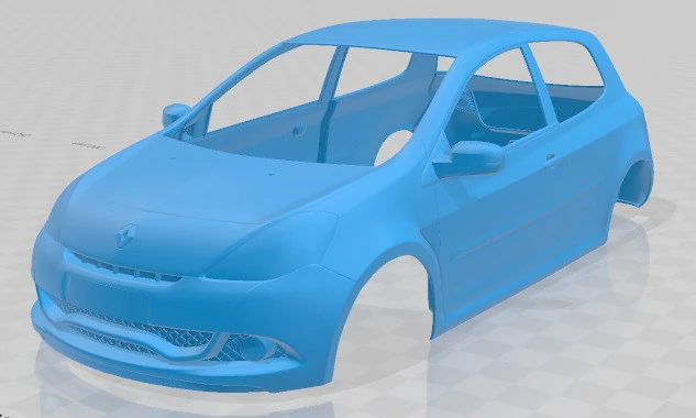 Renault Clio RS 2010 Printable Body Car 3D Print Model .c4d .max .obj .3ds .fbx .stl .blend