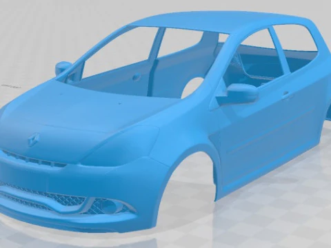 Renault Clio RS 2010 Printable Body Car 3D Print Model