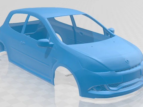 Renault Clio RS 2010 Printable Body Car 3D Print Model