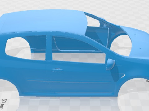 Renault Clio RS 2010 Printable Body Car 3D-printmodel